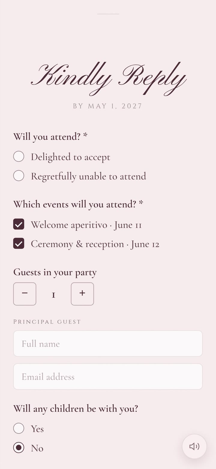 RSVP in seconds