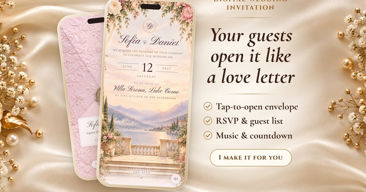 Digital wedding invitations by Dear Forever